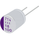 Panasonic 82μF Conductive Polymer Aluminium Solid Capacitor 72V dc, Radial, Through Hole - 72SXE82M+T