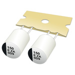 Panasonic 100μF Hybrid Aluminium Electrolytic Capacitor 50V dc, Radial, Through Hole - EEHAZE1H101B