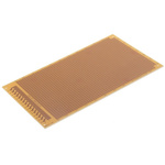 RE317-HP, Single Sided DIN 41612 D Eurocard PCB FR2 With 37 x 55 1mm Holes, 2.54 x 2.54mm Pitch, 160 x 100 x 1.5mm