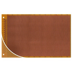RE522-HP, Single Sided DIN 41617 Eurocard PCB FR2 With 37 x 57 1mm Holes, 2.54 x 2.54mm Pitch, 160 x 100 x 1.5mm