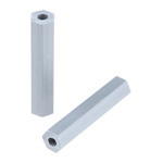 HS 6 10, 31.8mm High CPVC Hex Spacer 6.4mm Wide, with 2.8mm Bore Diameter for M3, No.6 Screw