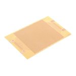 RE225-HP, Single Sided DIN 41652 Eurocard PCB FR2 With 35 x 42 1mm Holes, 2.54 x 2.54mm Pitch, 160 x 100 x 1.5mm