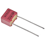 WIMA FKP2 Polypropylene Film Capacitor, 63 V ac, 100 V dc, ±5%, 2.2nF, Through Hole