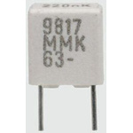 KEMET MMK Polyester Film Capacitor, 40 V ac, 63 V dc, ±10%, 10μF, Through Hole