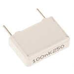 KEMET MMK Polyester Film Capacitor, 160 V ac, 250 V dc, ±10%, 100nF, Through Hole