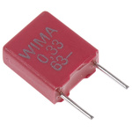 WIMA MKS2 Polyester Film Capacitor, 40 V ac, 63 V dc, ±10%, 330nF, Through Hole