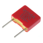 WIMA FKS2 Polyester Film Capacitor, 63 V ac, 100 V dc, ±10%, 2.2nF, Through Hole