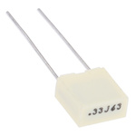 KEMET R82 Polyester Film Capacitor, 40 V ac, 63 V dc, ±5%, 330nF, Through Hole