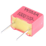 WIMA FKP2 Polypropylene Film Capacitor, 63 V ac, 100 V dc, ±5%, 1nF, Through Hole