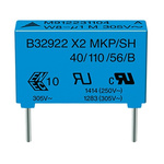 EPCOS B32922C Metallised Polypropylene Film Capacitor, 305 V ac, 630 V dc, ±20%, 470nF, Through Hole