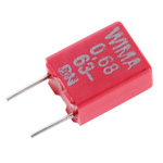 WIMA MKS2 Polyester Film Capacitor, 40 V ac, 63 V dc, ±10%, 680nF, Through Hole