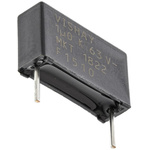 Vishay MKT 1822 Polyester Film Capacitor, 40 V ac, 63 V dc, ±10%, 1μF, Through Hole