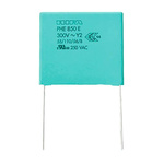 KEMET PHE850 Metallised Polypropylene Film Capacitor, 1.25 kV dc, 300 V ac, ±20%, 1μF, Through Hole