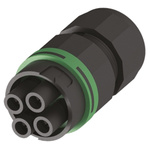 Techno Connector, 4 Contacts, Cable Mount