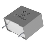 KEMET R60 Metallised Polyester Film Capacitor, 160 V ac, 250 V dc, ±10%, 220nF, Through Hole