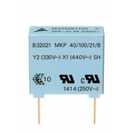 EPCOS B32022 Polypropylene Film Capacitor, 300V ac, ±10%, 10nF, Through Hole