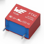 Wurth Elektronik WCAP-FTX2 Film Capacitor, 275V ac, ±10%, 330nF, Through Hole