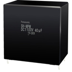 Panasonic EZPV Film Capacitor, 600V dc, ±10%, 40μF, Through Hole
