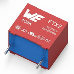 Wurth Elektronik WCAP-FTXX Film Capacitor, 310V ac, ±10%, 470nF, Through Hole