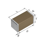 TDK 47nF Multilayer Ceramic Capacitor MLCC, 630V dc V, ±10% , SMD