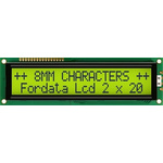 Fordata FC2002C00-FHYYBW-51SE FC Alphanumeric LCD Alphanumeric Display, Green, Yellow on Yellow-Green, 2 Rows by 20