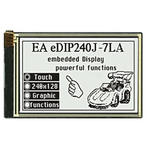 Electronic Assembly EA EDIP240J-7LWTP Graphic LCD Display, Black, White on, Transflective