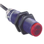 Telemecanique Sensors Retroreflective Photoelectric Sensor, Barrel Sensor, 2 m Detection Range