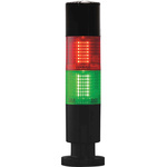 RS PRO Red/Green Signal Tower, Buzzer, 24 V, 2 Light Elements, Screw Mount
