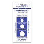 WM 8/46 10PK | SpotSee Non-Reversible Temperature Sensitive Label, +8°C to +37°C, 1 Level Levels