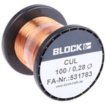 CUL 100/0,28 | Block Single Core 0.28mm diameter Copper Wire, 175m Long