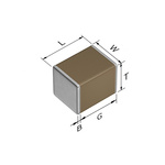 TDK 2.2μF Multilayer Ceramic Capacitor MLCC, 100V dc V, ±20% , SMD