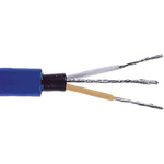 RS PRO Screened 2 Core Microphone Cable, 0.36 mm² CSA, 6.6mm od, 100m, Blue