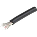 RS PRO Screened 4 Core Microphone Cable, 0.16 mm² CSA, 4.4mm od, 100m, Black