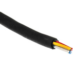 RS PRO Screened 4 Core Microphone Cable, 0.22 mm² CSA, 4.4mm od, 100m, Black
