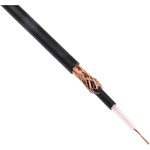 RS PRO Screened 1 Core Microphone Cable, 0.22 mm² CSA, 4.5mm od, 25m, Black
