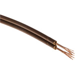RS PRO 2 Core Speaker Cable, 0.34 mm² CSA, 1.8mm od, 100m, Brown
