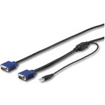 RKCONSUV15 | StarTech.com 4.6m VGA to USB A' VGA Black KVM Cable