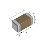 TDK 220pF Multilayer Ceramic Capacitor MLCC, 50V dc V, ±10% , SMD