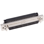 1-749656-2 | TE Connectivity, AMPLIMITE .050 III Female 68 Pin Straight Panel Mount SCSI Connector 1.27mm Pitch, Crimp, Quick Latch