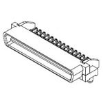 71661-2100 | Molex, 71661 Male 100 Pin Right Angle Through Hole SCSI Connector 1.27mm Pitch, Solder