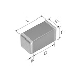 TDK 100pF Multilayer Ceramic Capacitor MLCC, 50V dc V, ±5% , SMD