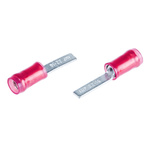 131331 | TE Connectivity, PIDG Insulated Crimp Blade Terminal 12.4mm Blade Length, 0.2mm² to 1.6mm², 22AWG to 16AWG, Red