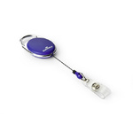 832407 | Durable Blue Metal ID Badge Includes Snap Strap