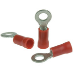 RS PRO Insulated Ring Terminal, M6 Stud Size, 0.5mm² to 1.5mm² Wire Size, Red