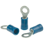 RS PRO Insulated Ring Terminal, M4 Stud Size, 1.5mm² to 2.5mm² Wire Size, Blue