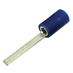 RS PRO Insulated Crimp Blade Terminal 18.1mm Blade Length, 1.5mm² to 2.5mm², 16AWG to 14AWG, Blue