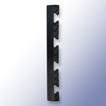 Black Floor Tile Edging PVC Anti-Slip Tile 470mm (Length) 470mm (Width) 14mm (Thickness)
