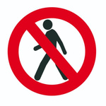 PVC No Entry Prohibition Floor Sticker, None, None, Ø 500mm