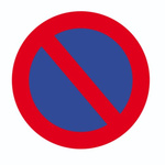 PVC No Parking Prohibition Floor Sticker, None, Ø 500mm