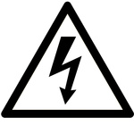 RS PRO Self-Adhesive Electrical Hazard Label